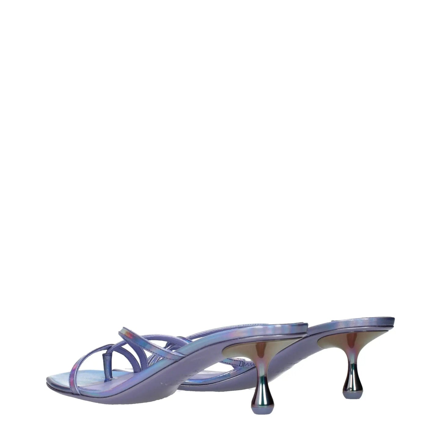 Jimmy Choo Purple Leather Flat Sandals by Jimmy Choo