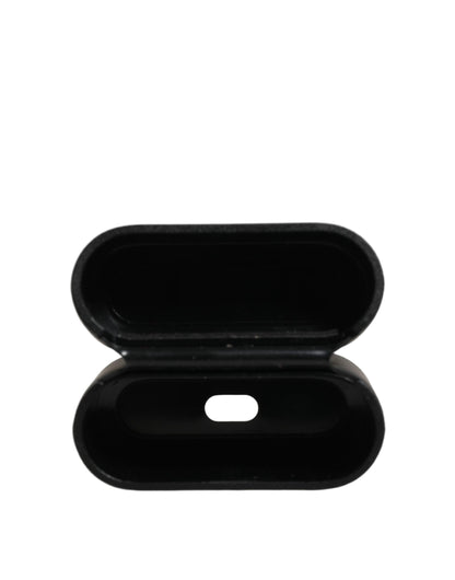 Étui AirPods Dolce & Gabbana femme à rabat logo embossé en PVC noir – SMY11504