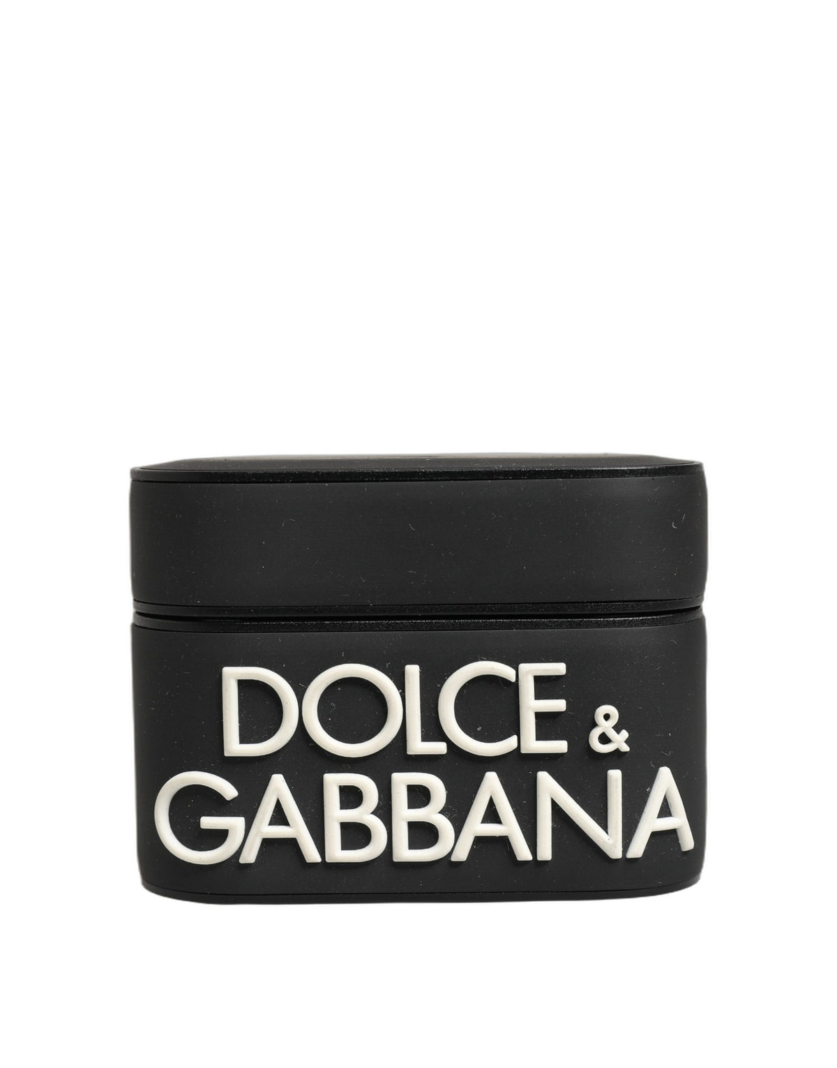 Étui AirPods Dolce & Gabbana femme à rabat logo embossé en PVC noir – SMY11504