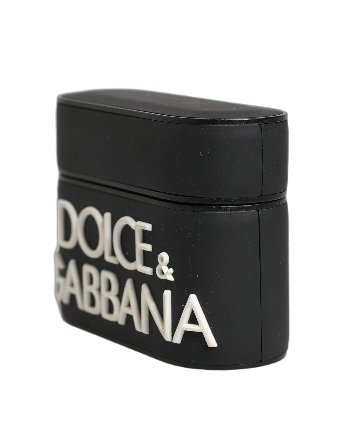 Étui AirPods Dolce & Gabbana femme à rabat logo embossé en PVC noir – SMY11504