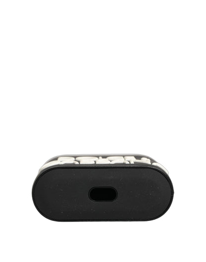 Étui AirPods Dolce & Gabbana femme à rabat logo embossé en PVC noir – SMY11504