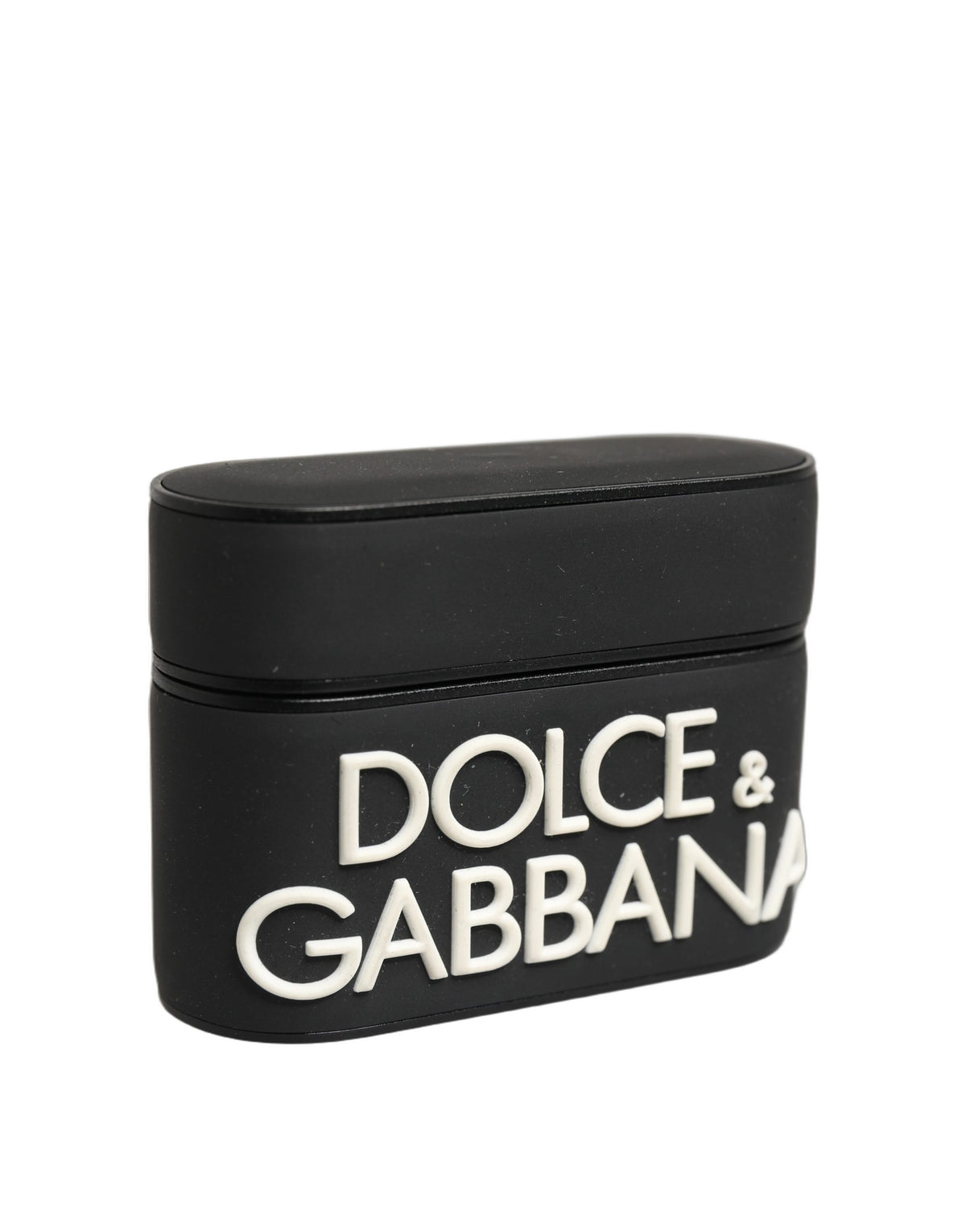 Étui AirPods Dolce & Gabbana femme à rabat logo embossé en PVC noir – SMY11504