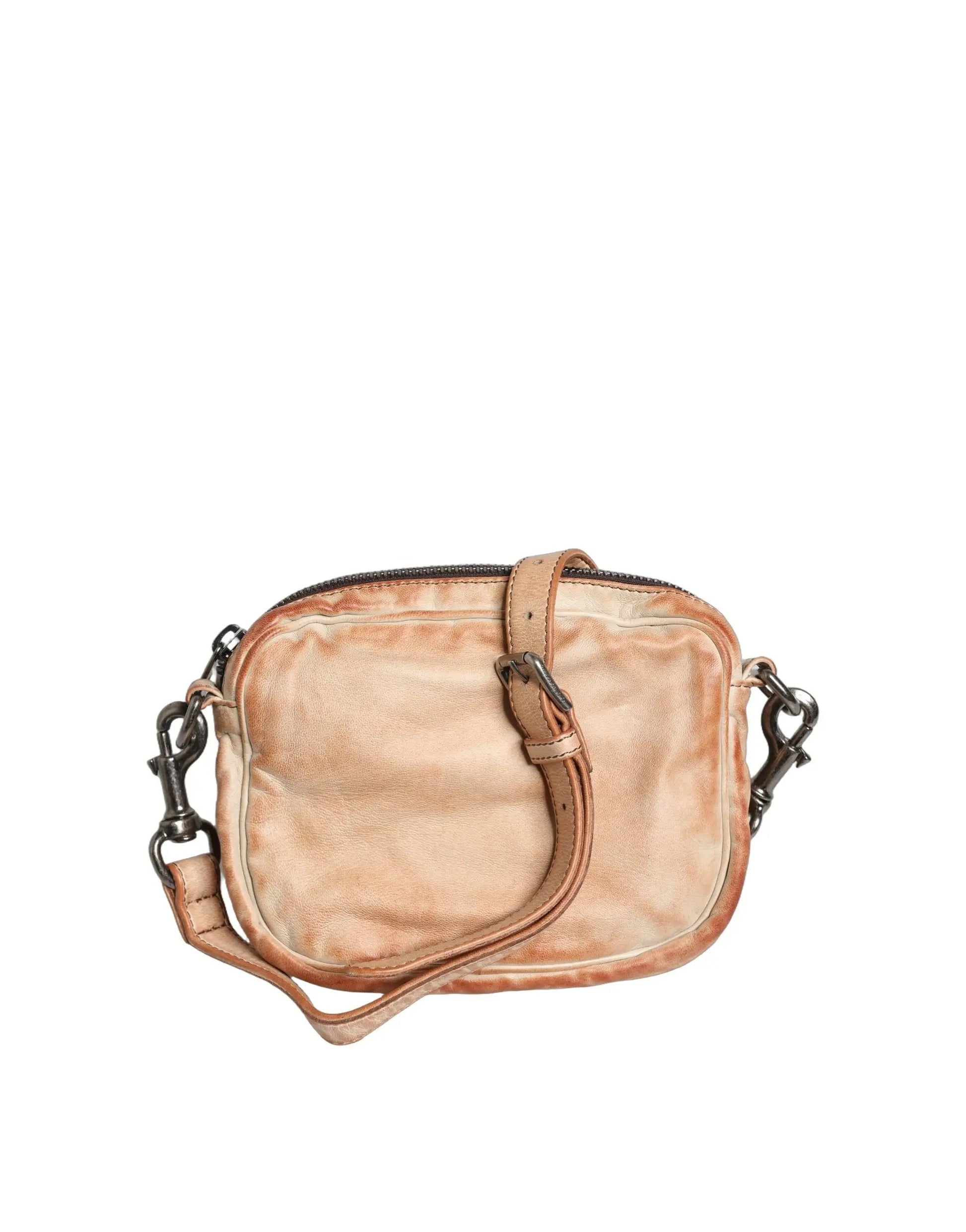 Dolce & Gabbana Beige Vintage Leather Logo Plaque Shoulder Borse Men Bag by Dolce & Gabbana