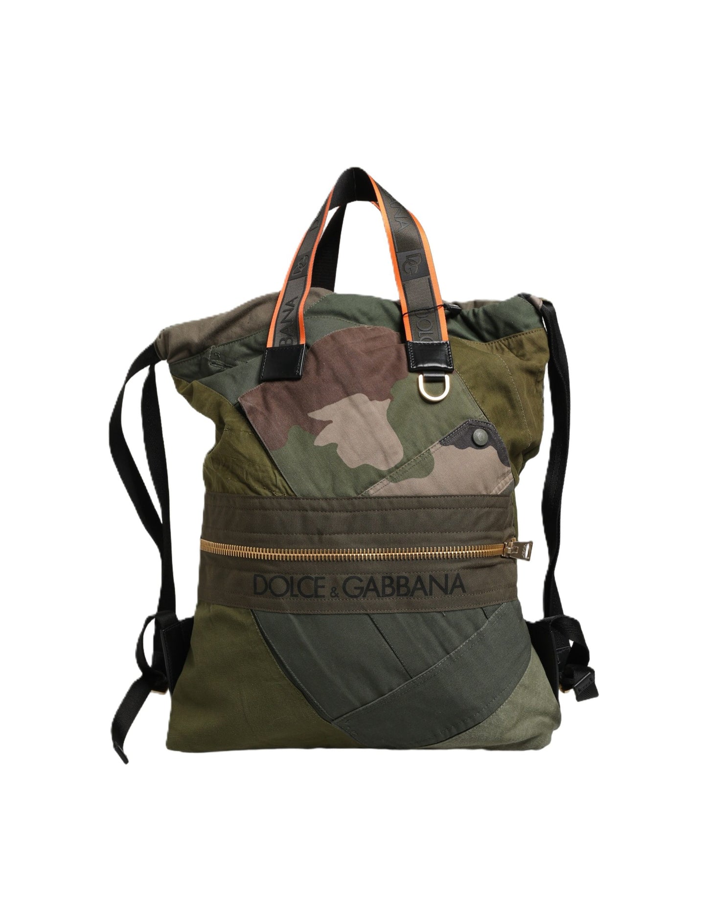 Dolce & Gabbana – Sac à Dos Homme Vert Militaire Patchwork