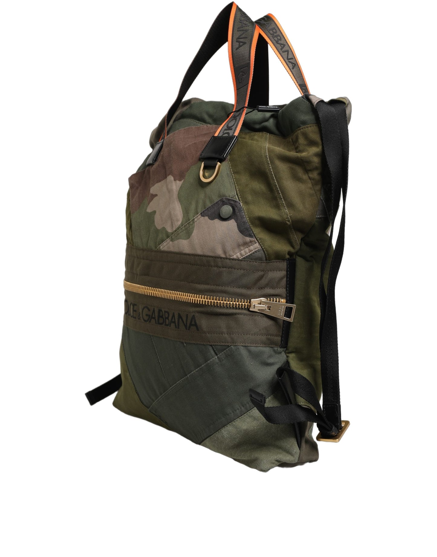 Dolce & Gabbana – Sac à Dos Homme Vert Militaire Patchwork