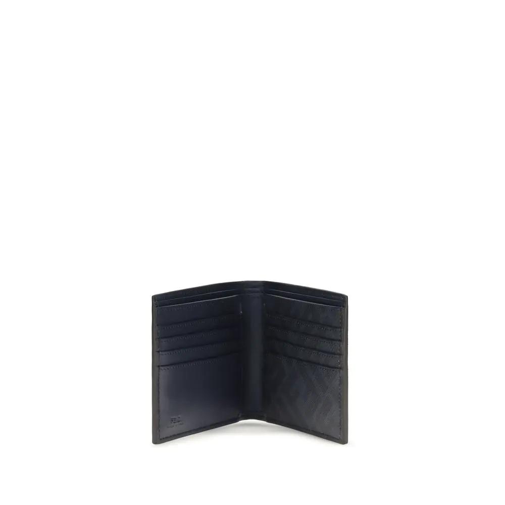 Fendi Blue Calf Leather Bos Taurus Wallet by Fendi