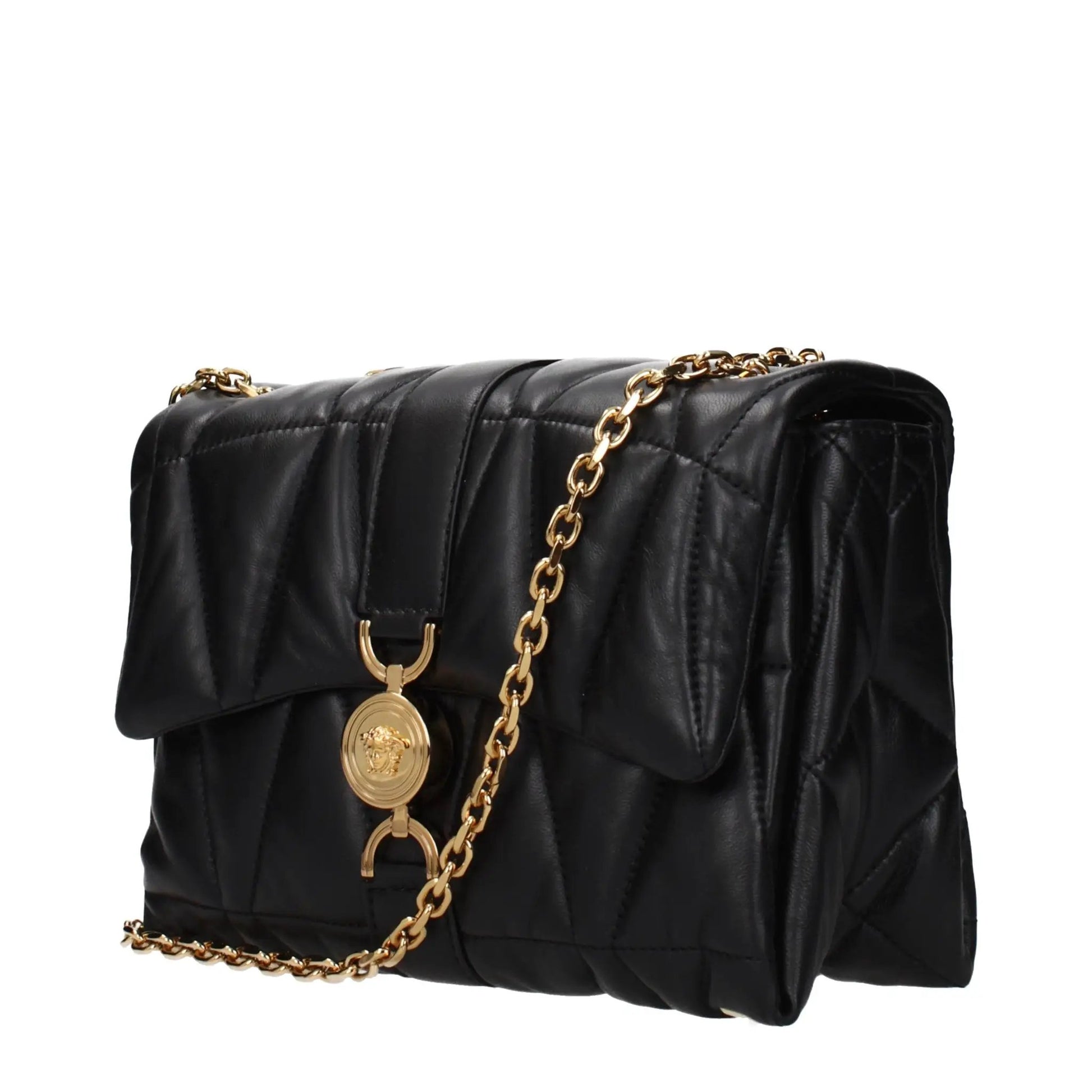 Versace Black Leather Shoulder Bag by Versace