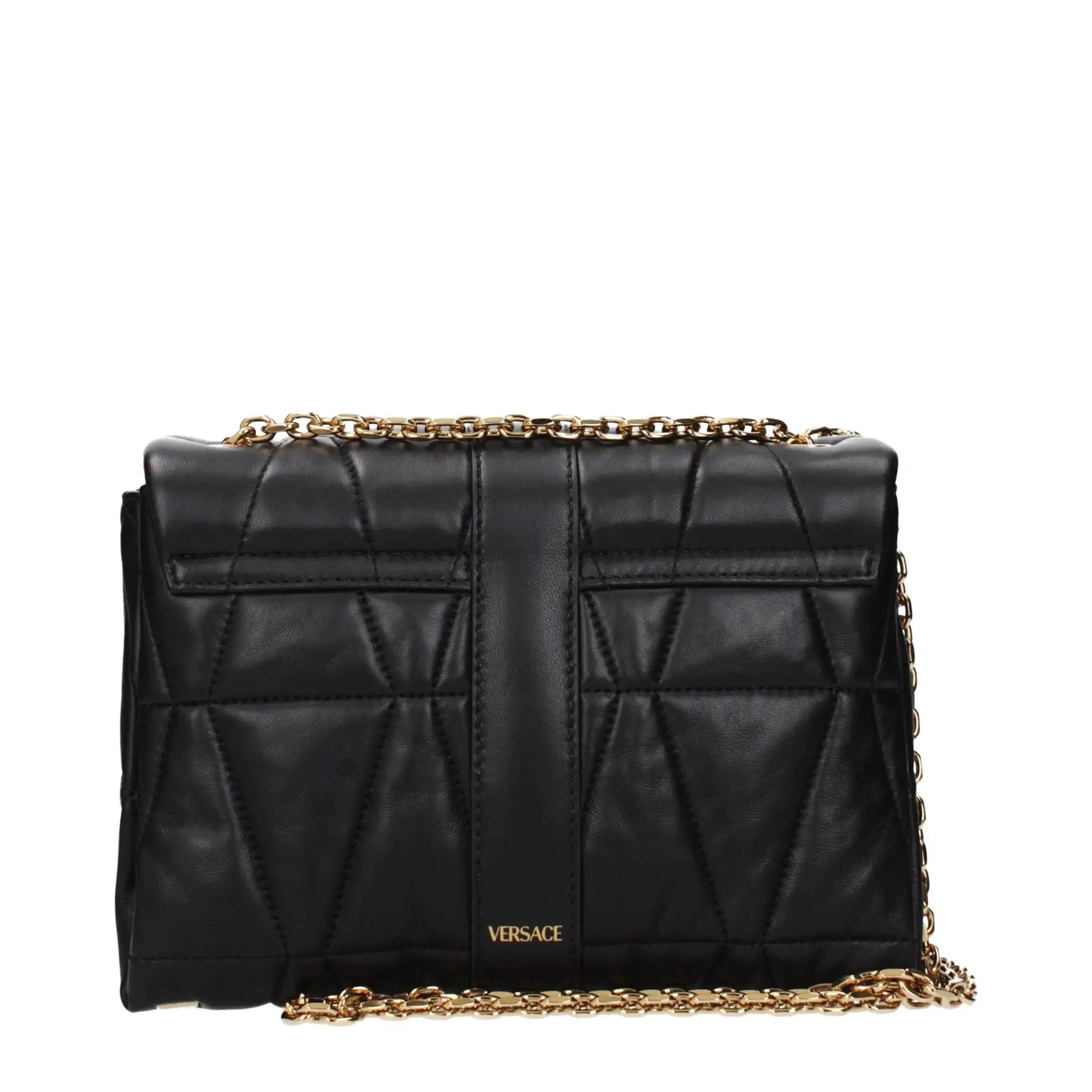 Versace Black Leather Shoulder Bag by Versace