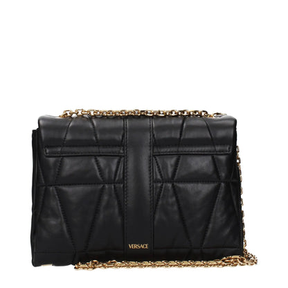Versace Black Leather Shoulder Bag by Versace