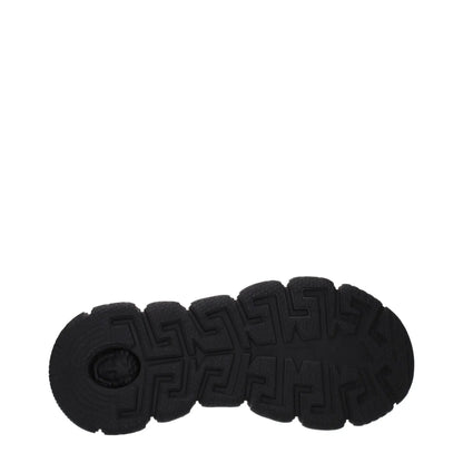 Versace White Fabric Athletic Sneakers by Versace