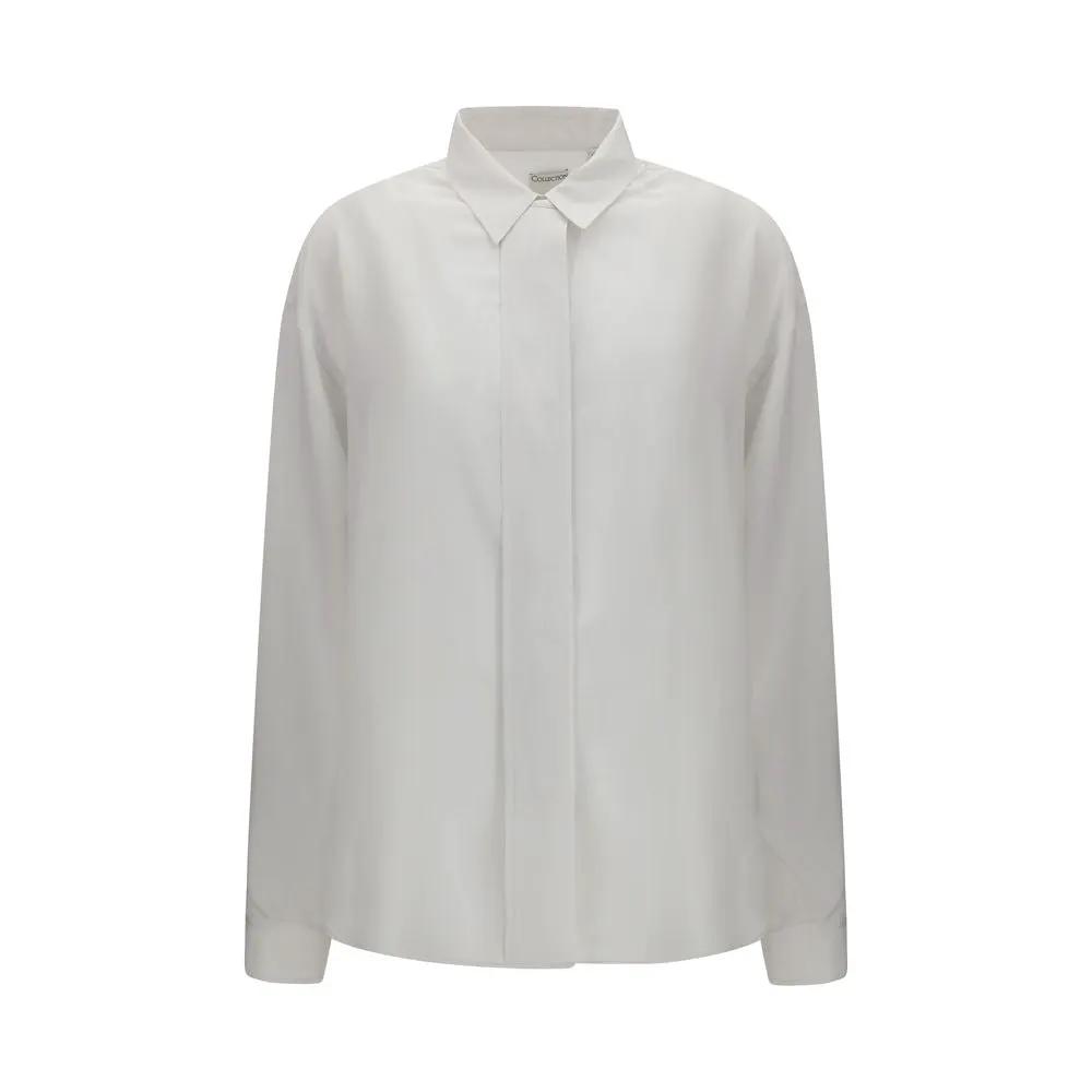 Calvin Klein White Silk Dress Shirt by Calvin Klein