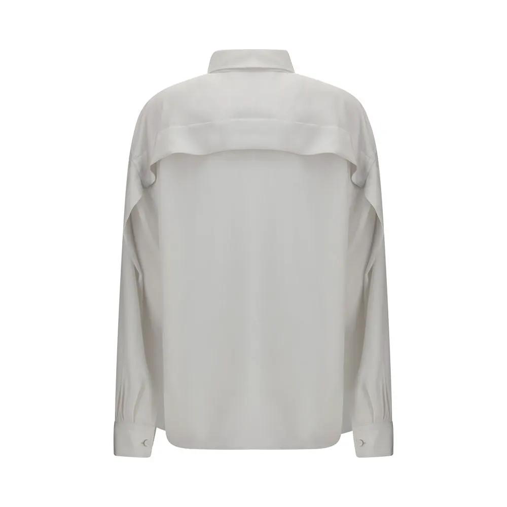 Calvin Klein White Silk Dress Shirt by Calvin Klein