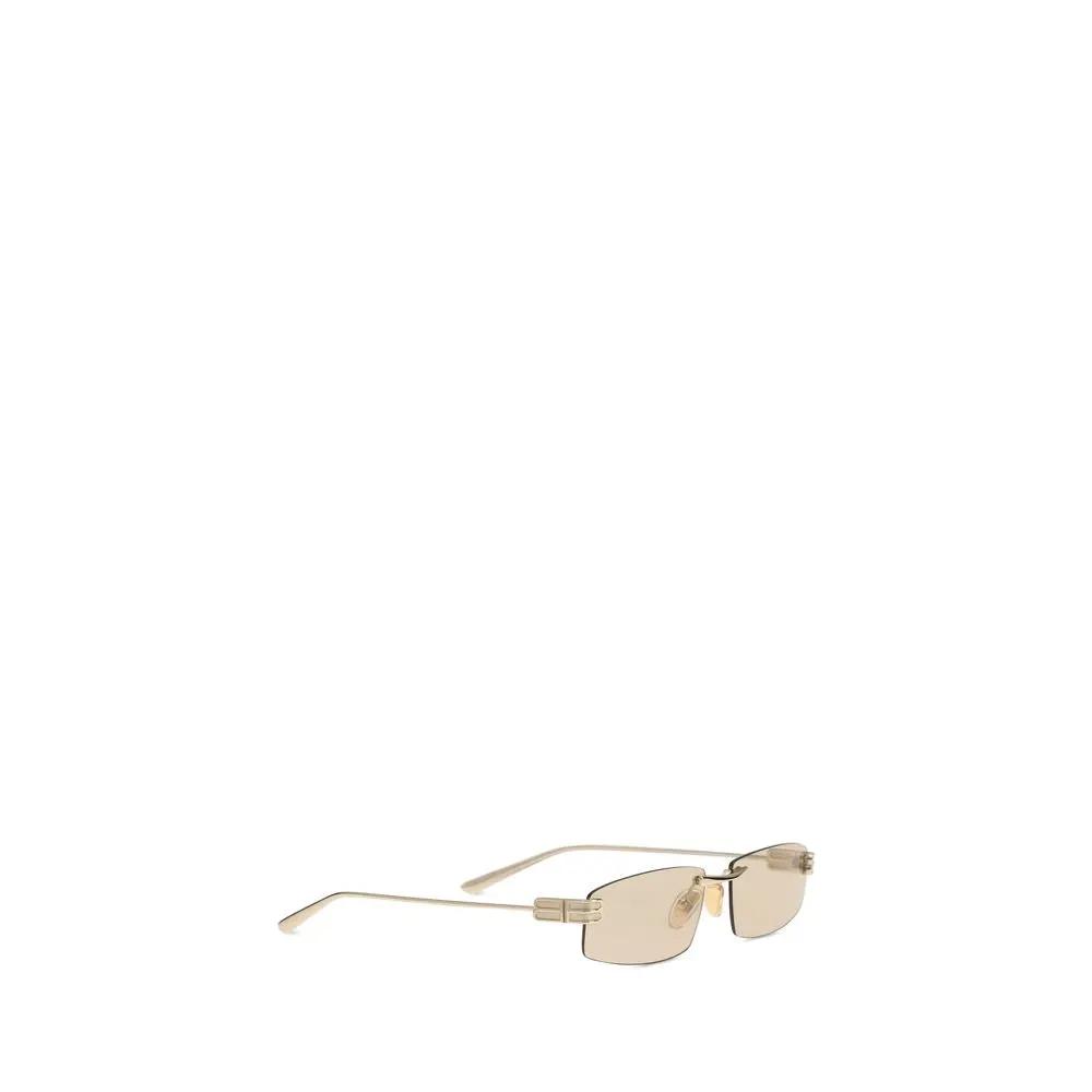 Balenciaga Beige Metal Sunglasses by Balenciaga
