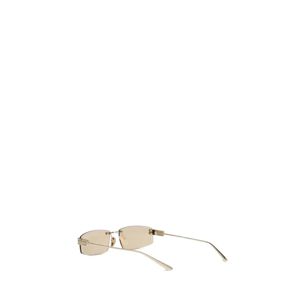 Balenciaga Beige Metal Sunglasses by Balenciaga