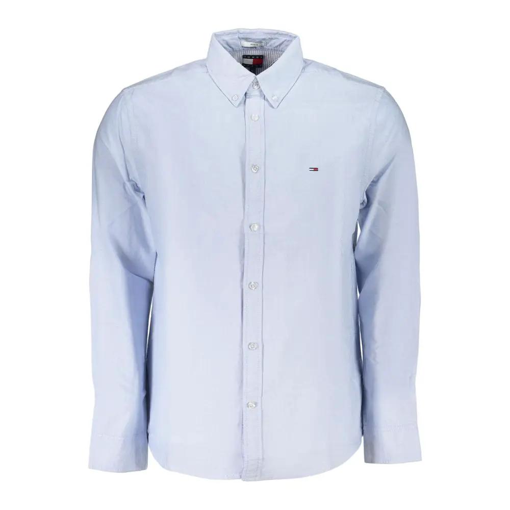 Tommy Hilfiger Azzurro Cotton Men's Shirt by Tommy Hilfiger