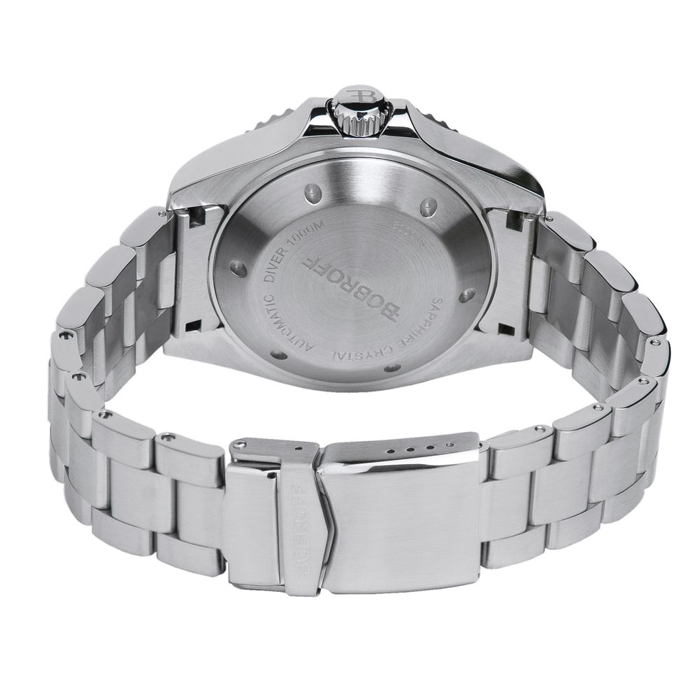 Bobroff – Montre Sport Automatique Acier Argenté | Cadran Vert | Verre Saphir | 100ATM | Homme