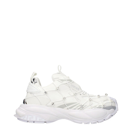 Baskets Versace femme à strass en tissu blanc – VE-15562962862345