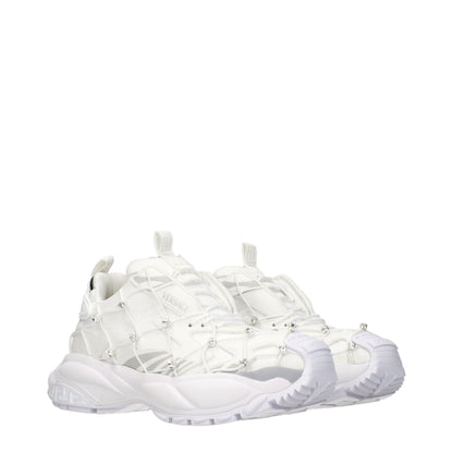 Baskets Versace femme à strass en tissu blanc – VE-15562962862345