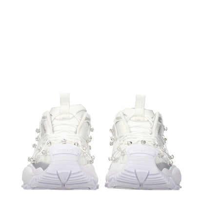 Baskets Versace femme à strass en tissu blanc – VE-15562962862345