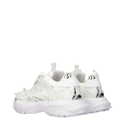 Baskets Versace femme à strass en tissu blanc – VE-15562962862345