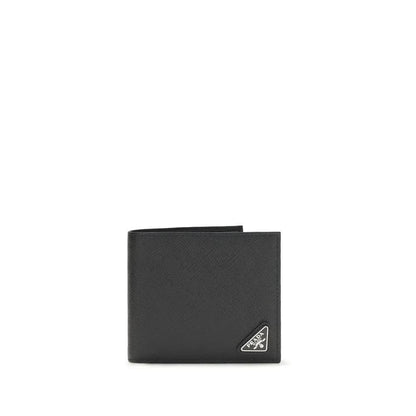 Prada Black Calf Leather Bos Taurus Wallet by Prada
