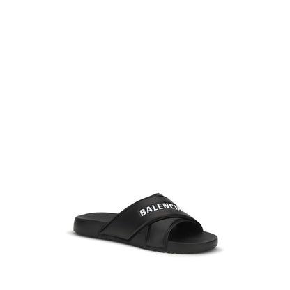 Balenciaga Black Rubber Sandals