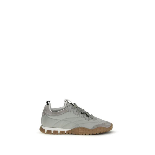 Miu Miu Gray Recycled Polyamide Athletic Sneakers by Miu Miu