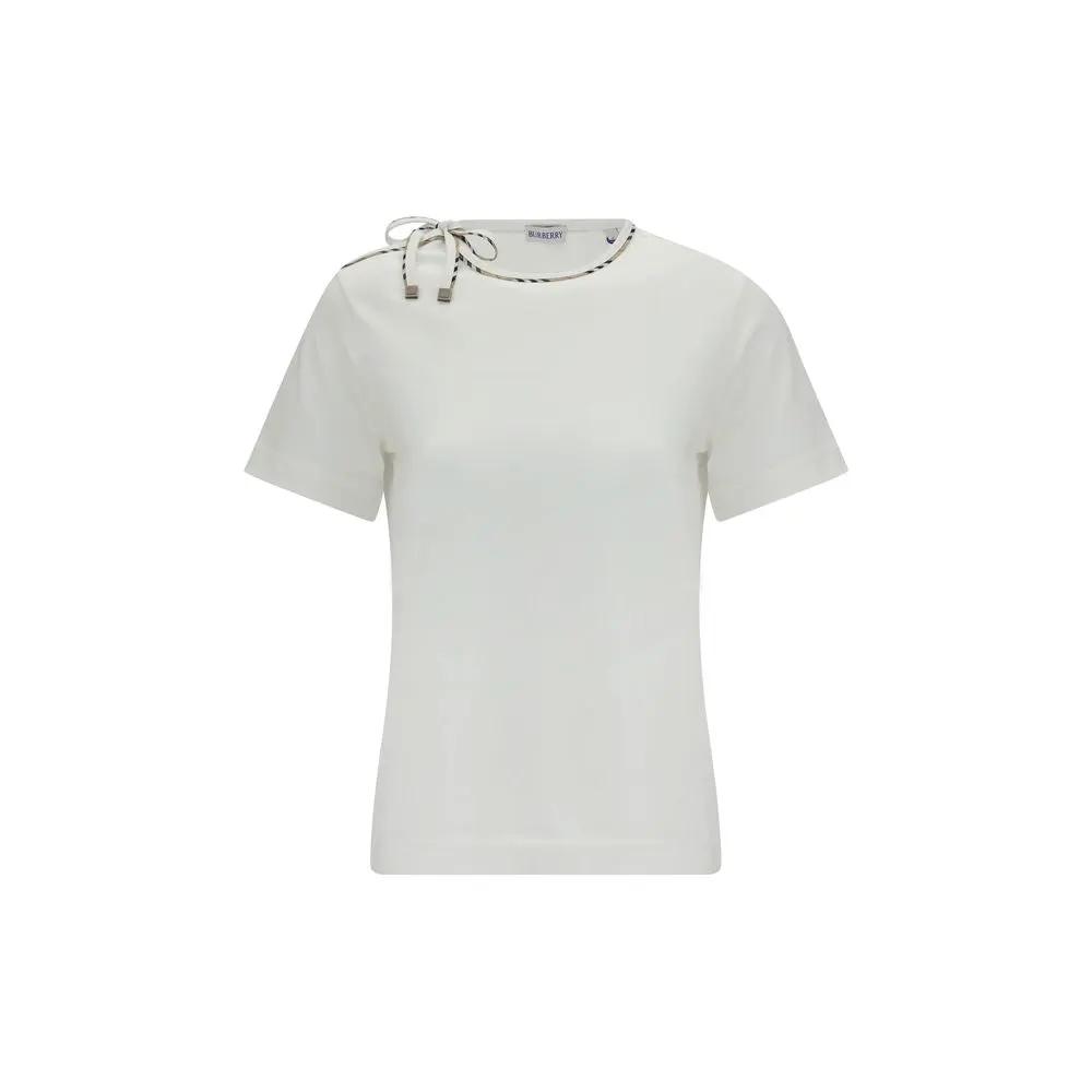Burberry White Cotton T-Shirt by Burberry