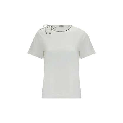Burberry White Cotton T-Shirt by Burberry