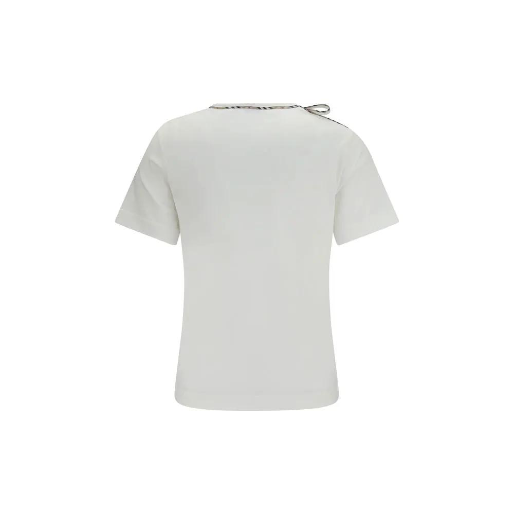 Burberry White Cotton T-Shirt by Burberry