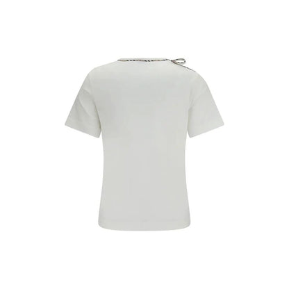 Burberry White Cotton T-Shirt by Burberry