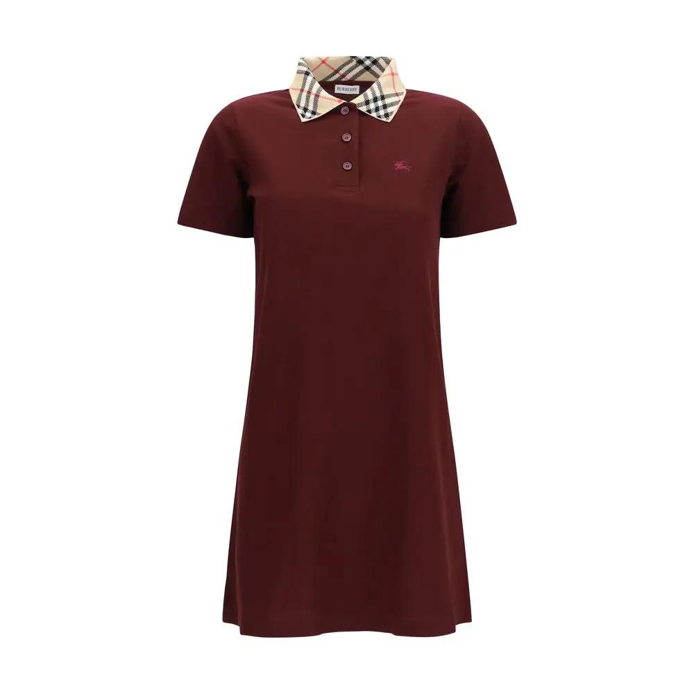 Burberry Bordeaux Cotton Casual Dress by Burberry