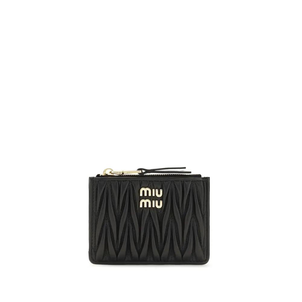 Miu Miu Black Lamb Ovis Aries Aries Wallet by Miu Miu