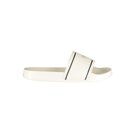 Tommy Hilfiger – Mules Femme Blanches avec Print et Logo | Confort Quotidien