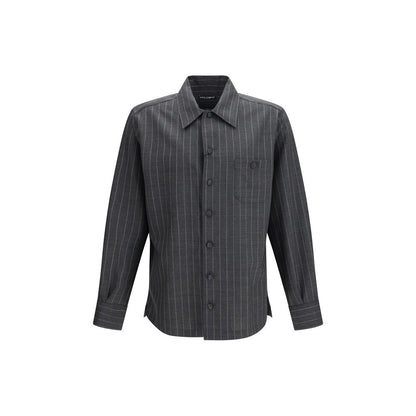 Dolce & Gabbana Gray Wool Oves Aries Dress Shirt