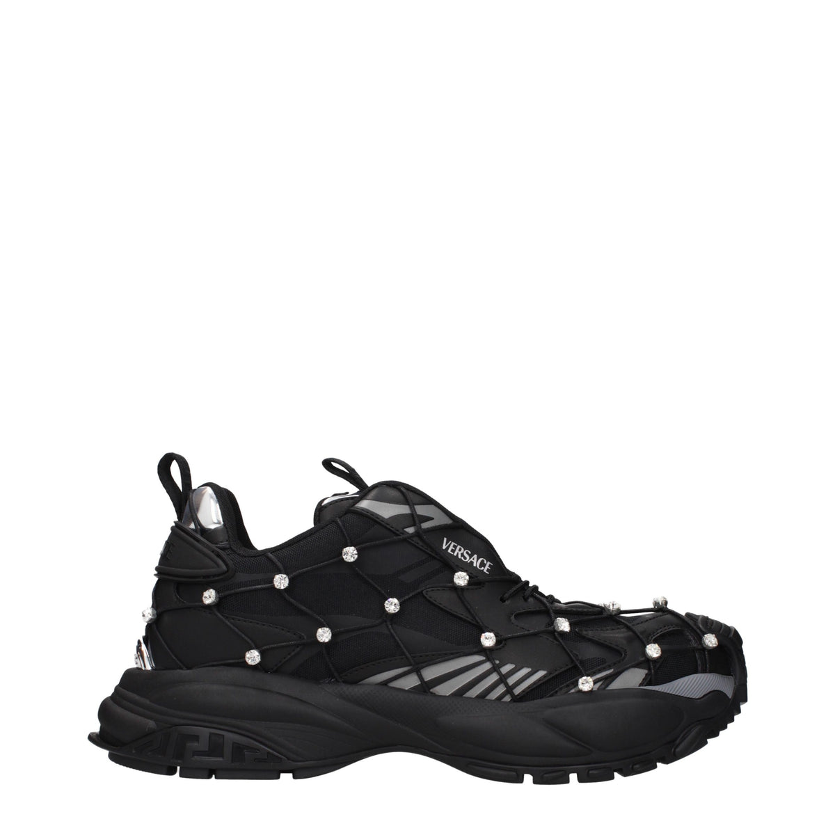 Baskets Versace homme en tissu noir – VE-15563749228809