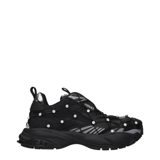 Baskets Versace homme en tissu noir – VE-15563749228809