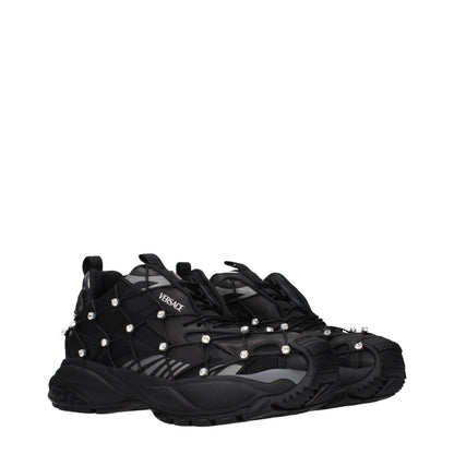 Baskets Versace homme en tissu noir – VE-15563749228809