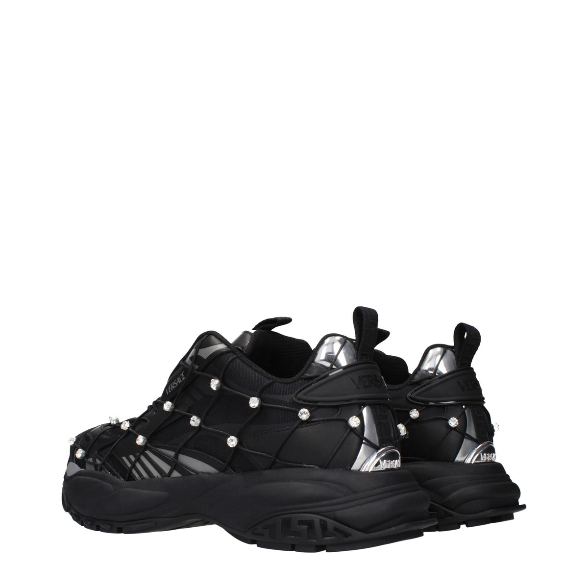 Baskets Versace homme en tissu noir – VE-15563749228809