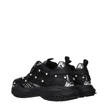 Baskets Versace homme en tissu noir – VE-15563749228809
