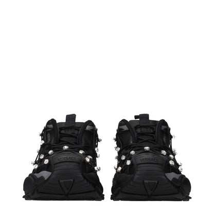 Baskets Versace femme chunky à strass en tissu noir – VE-15566059864329