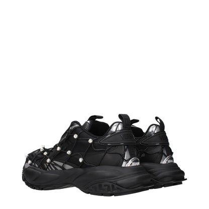 Baskets Versace femme chunky à strass en tissu noir – VE-15566059864329
