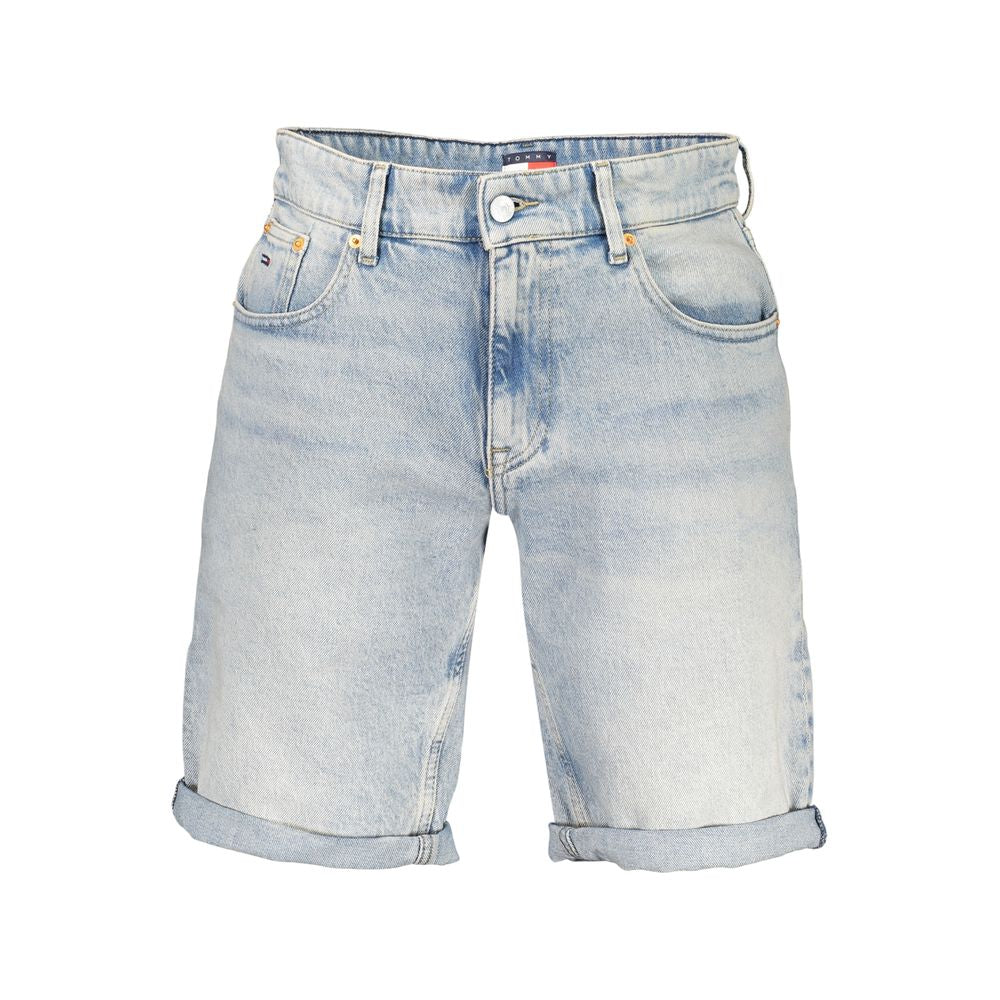 Tommy Hilfiger – Short Scanton en Jean Bleu Clair Effet Washed | Homme