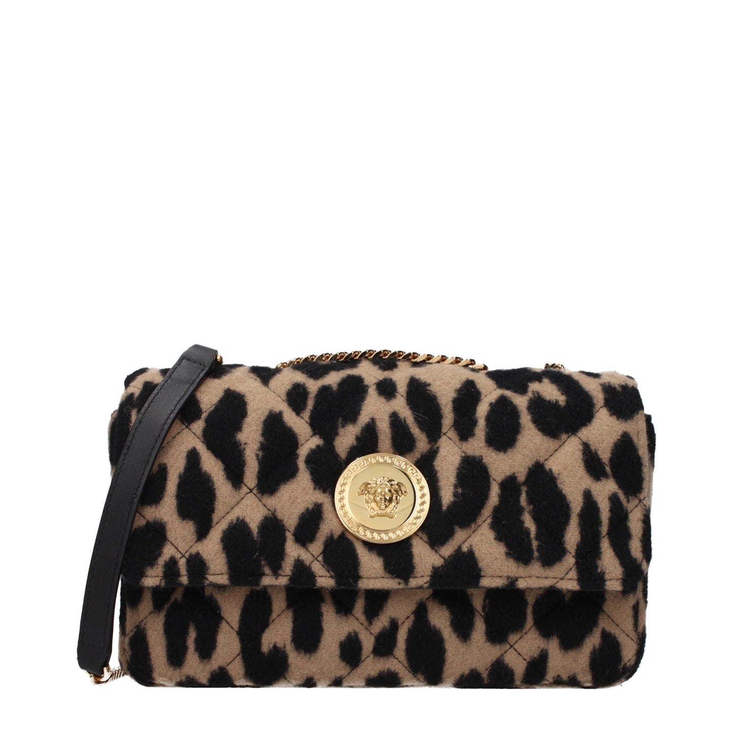 Versace Brown Wool Sac à Bandoulière