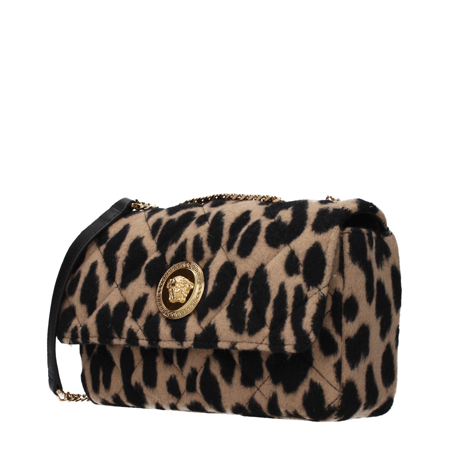 Versace Brown Wool Sac à Bandoulière