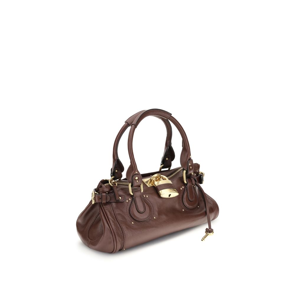 Chloé – Sac Paddington en Cuir de Buffle Bordeaux avec Cadenas | AW26