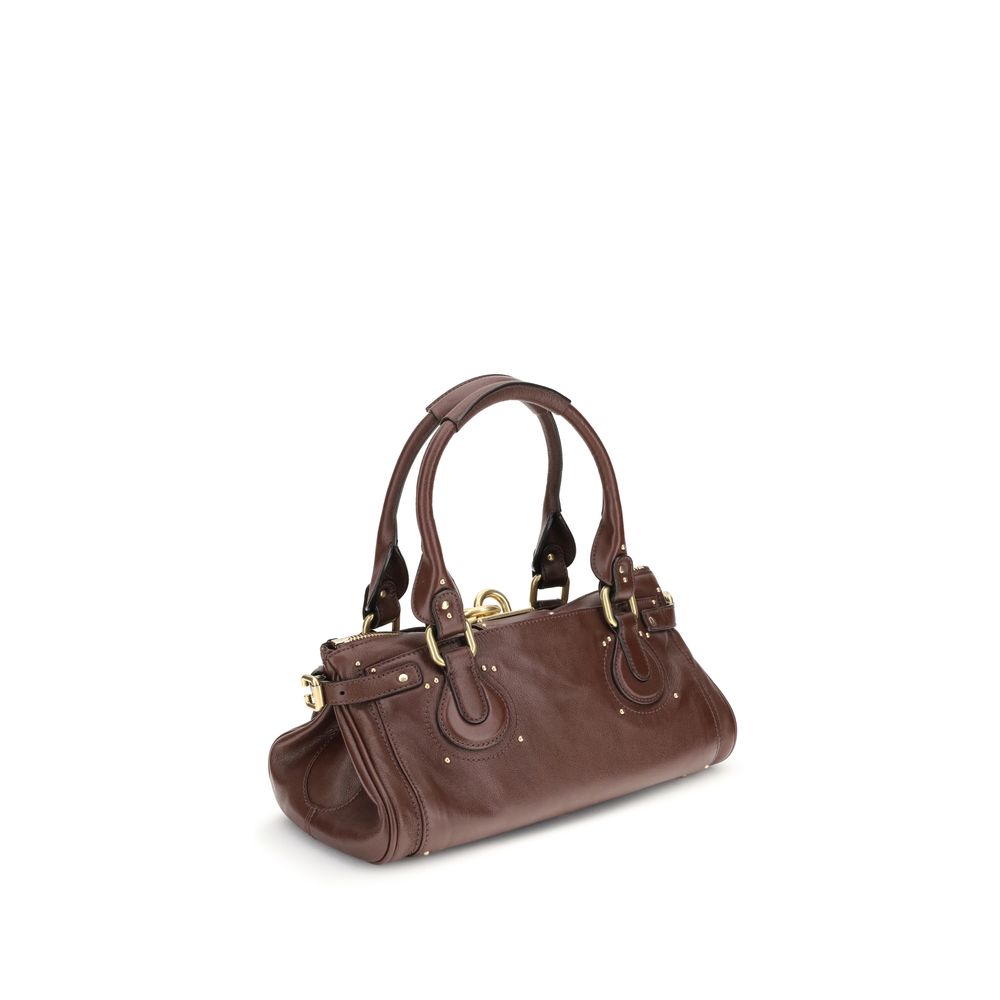 Chloé – Sac Paddington en Cuir de Buffle Bordeaux avec Cadenas | AW26