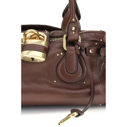 Chloé – Sac Paddington en Cuir de Buffle Bordeaux avec Cadenas | AW26