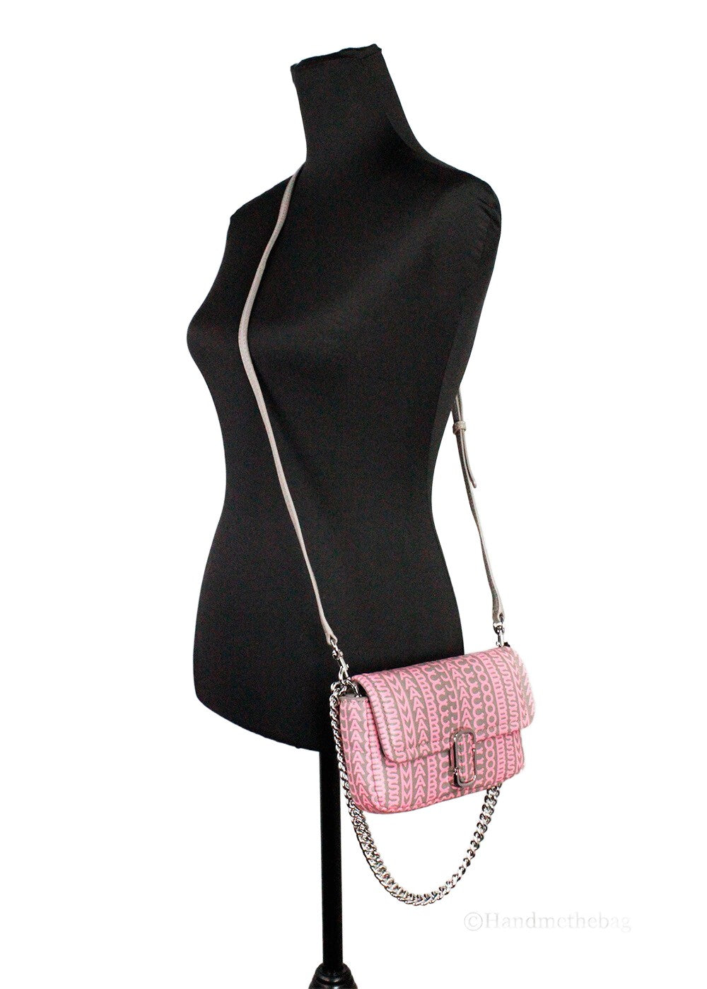 Marc Jacobs Neon Pink The Monogram Leather J Marc Mini Shoulder Bag Crossbody