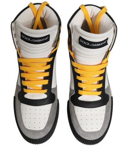 Baskets Dolce & Gabbana homme montantes en cuir de veau multicolore – MV8744